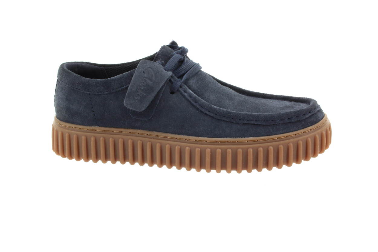 CLARKS Pánské tm. modré kožené polobotky