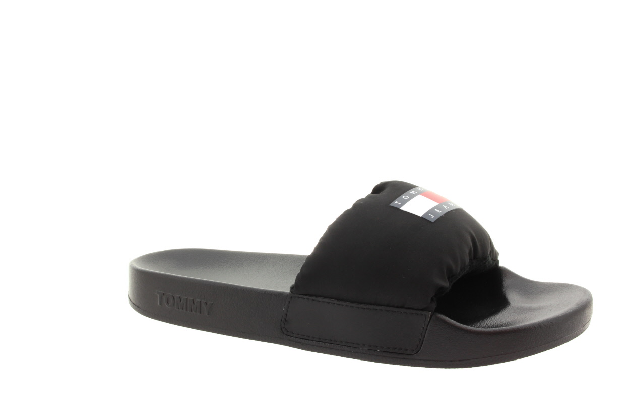 TOMMY HILFIGER Dámské černé pantofle