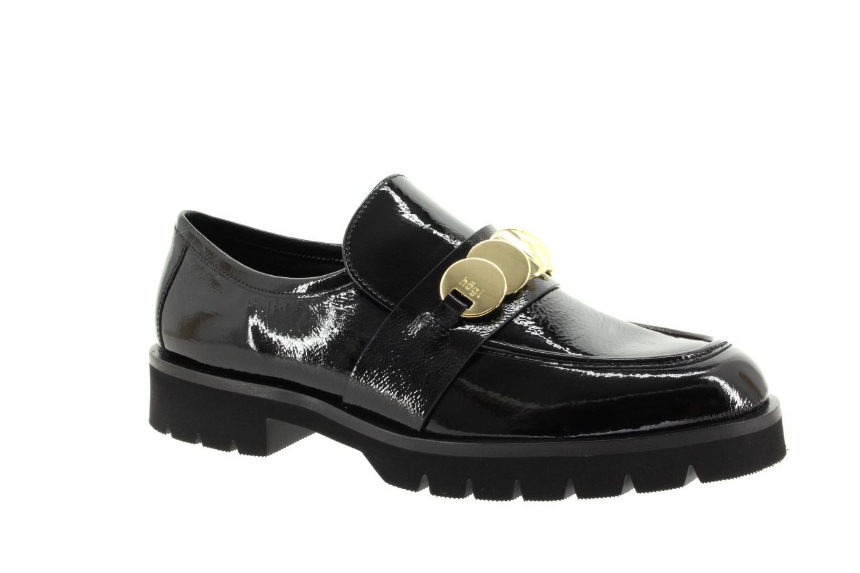 HÖGL Dámské černé kožené mokasíny