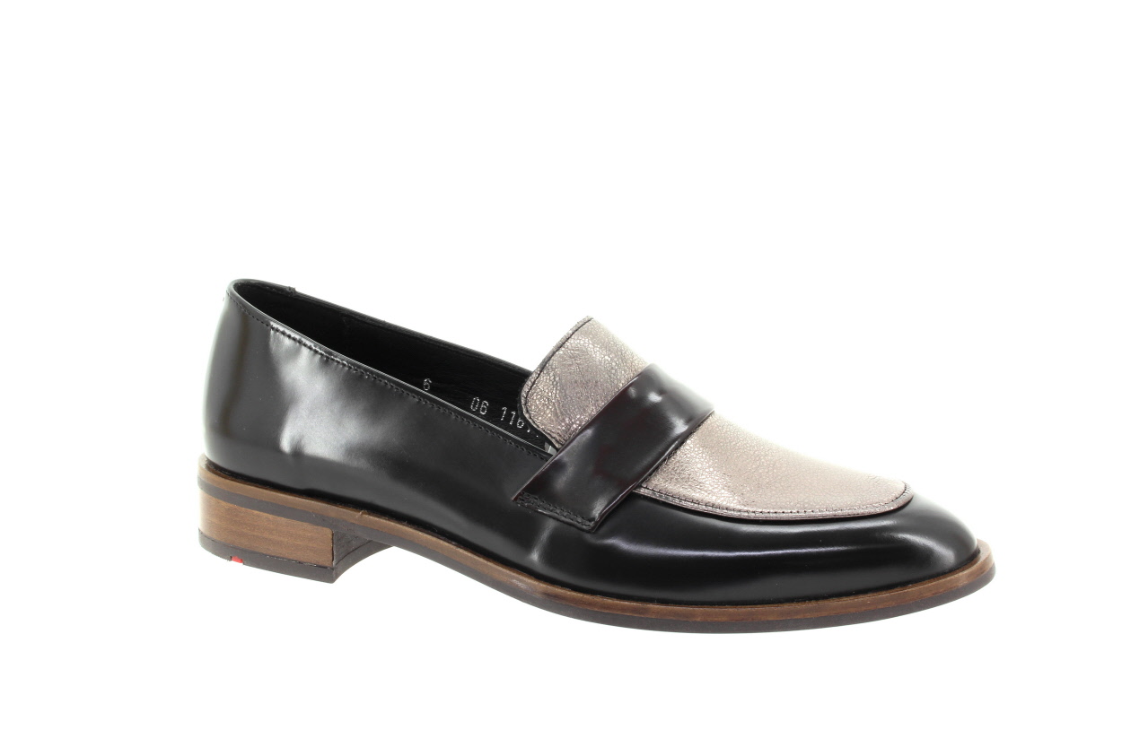 LLOYD Dámské černé kožené mokasiny