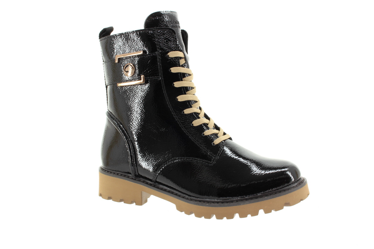 REMONTE Dámský kožený černý kotník