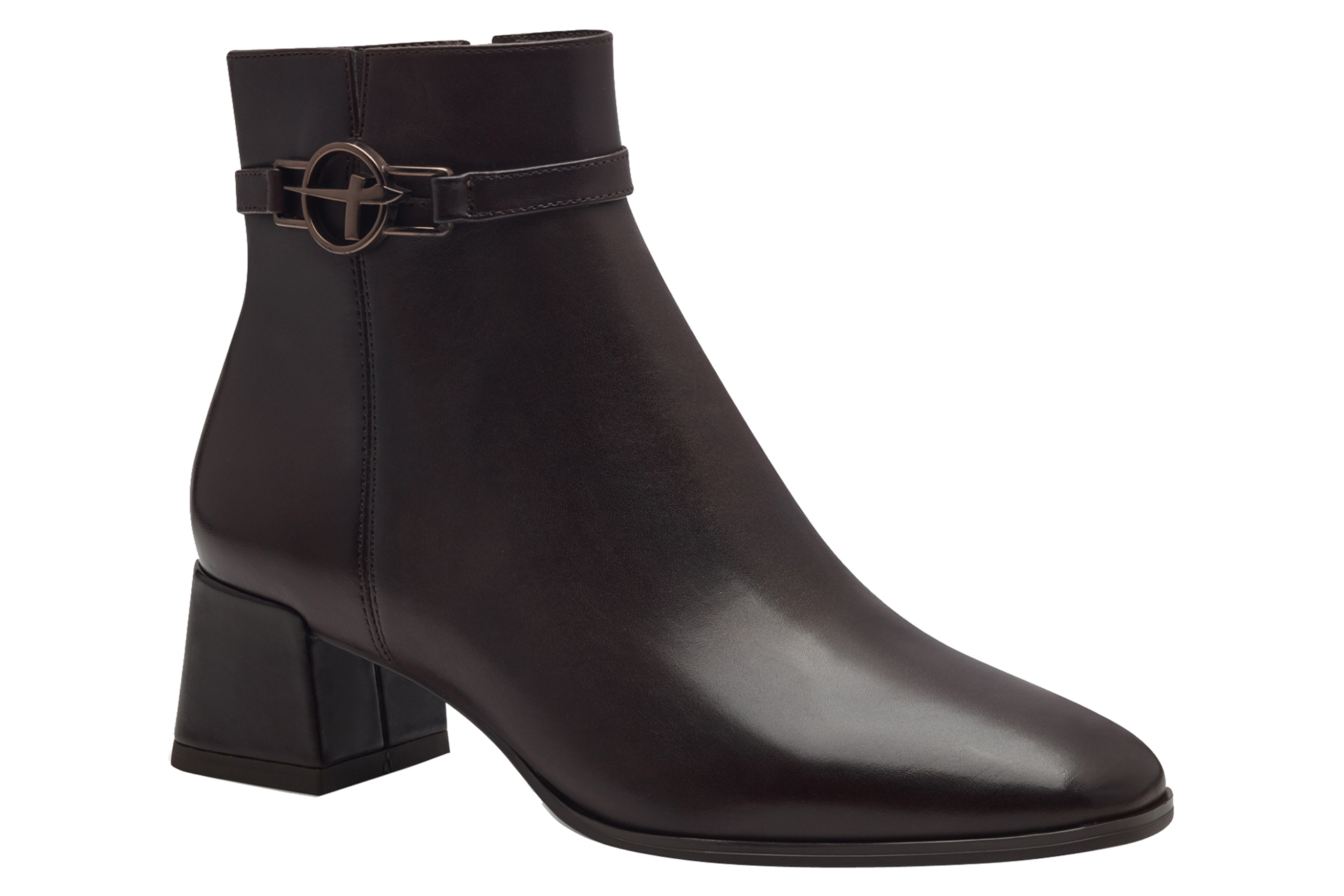 TAMARIS Dámský hnědý kožený kotník