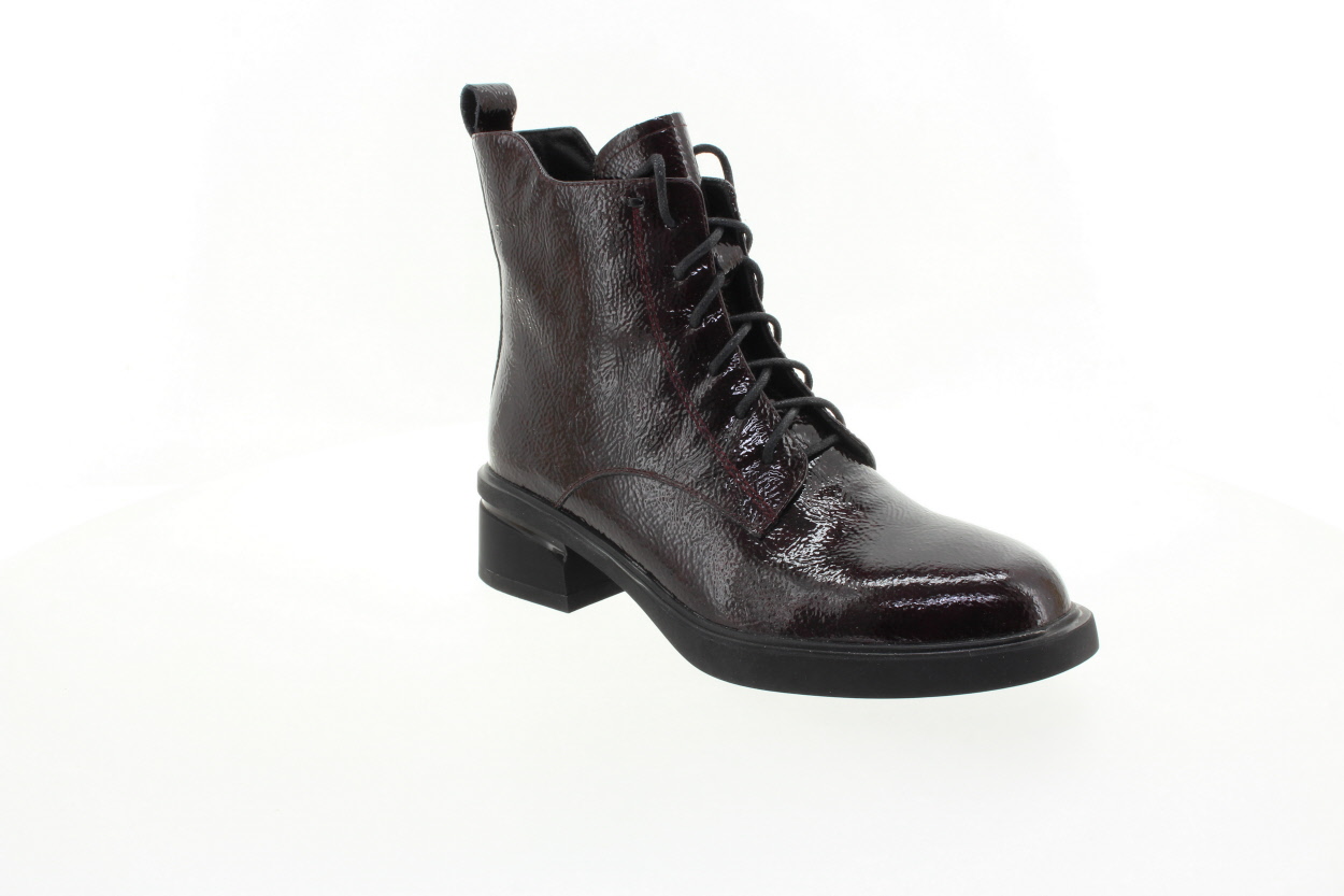 YO BY SHOEMAKER Dámský vínový kožený kotník