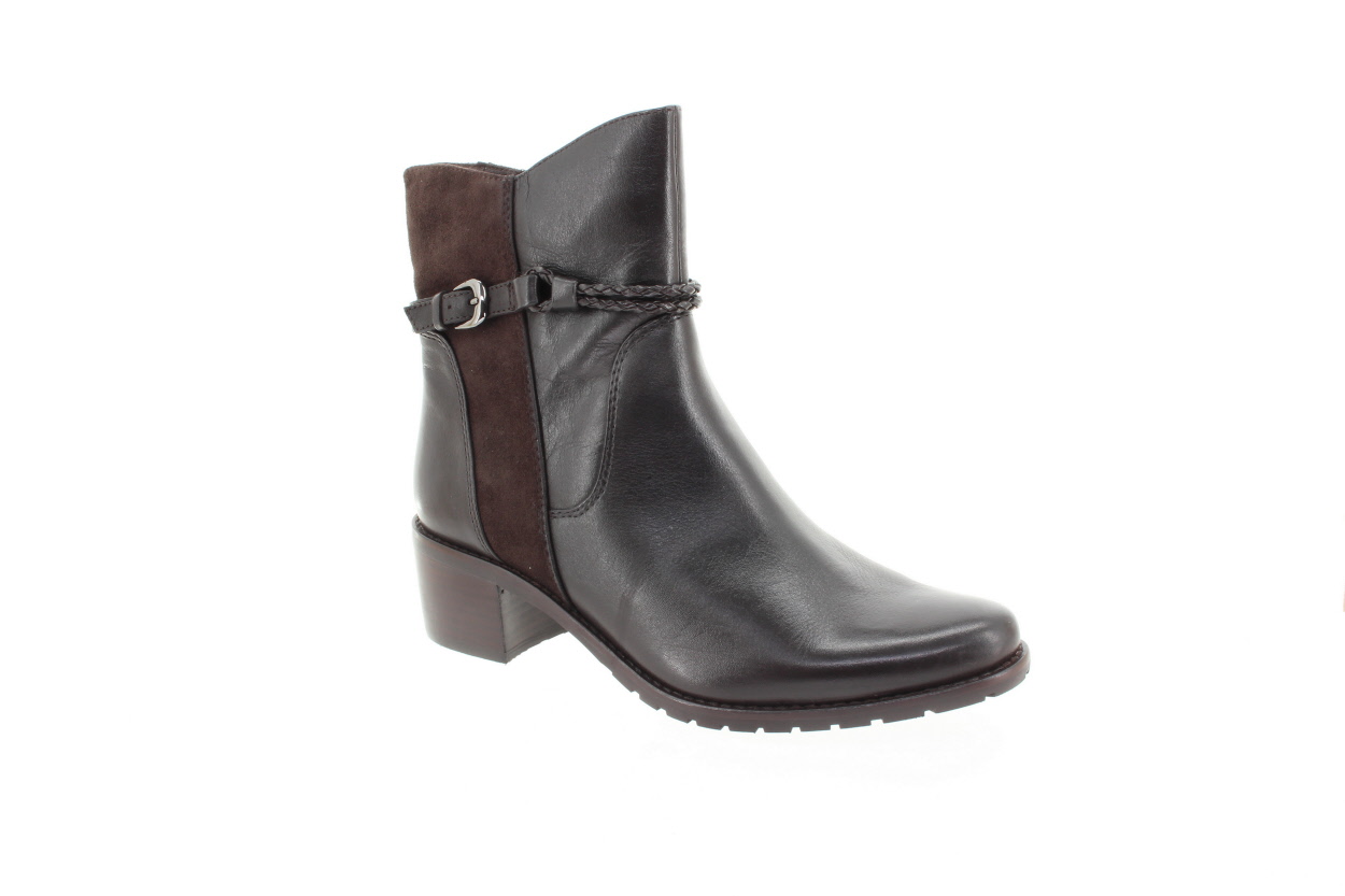 CAPRICE Dámský kožený hnědý kotník