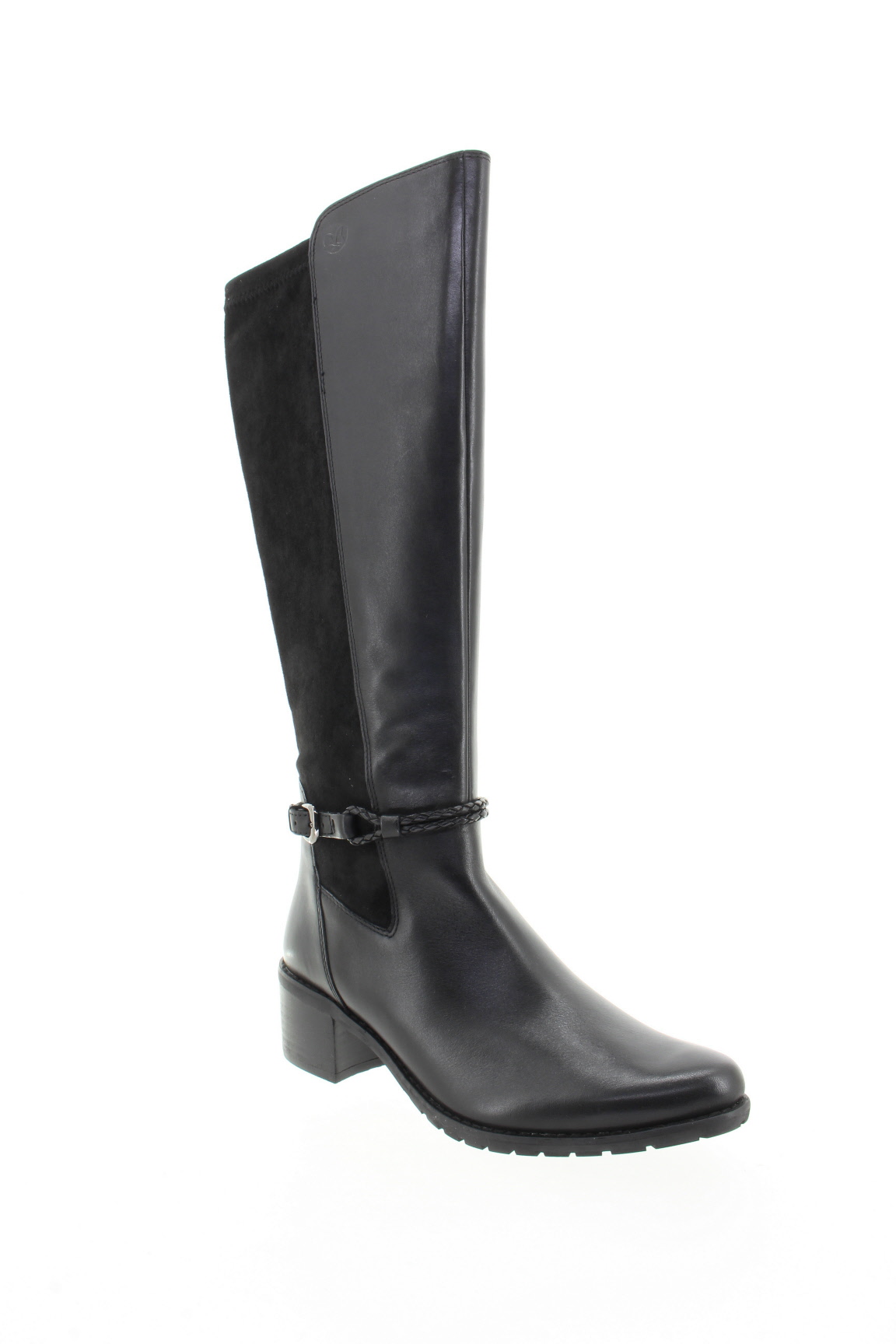 CAPRICE Dámské kožené černé kozačky