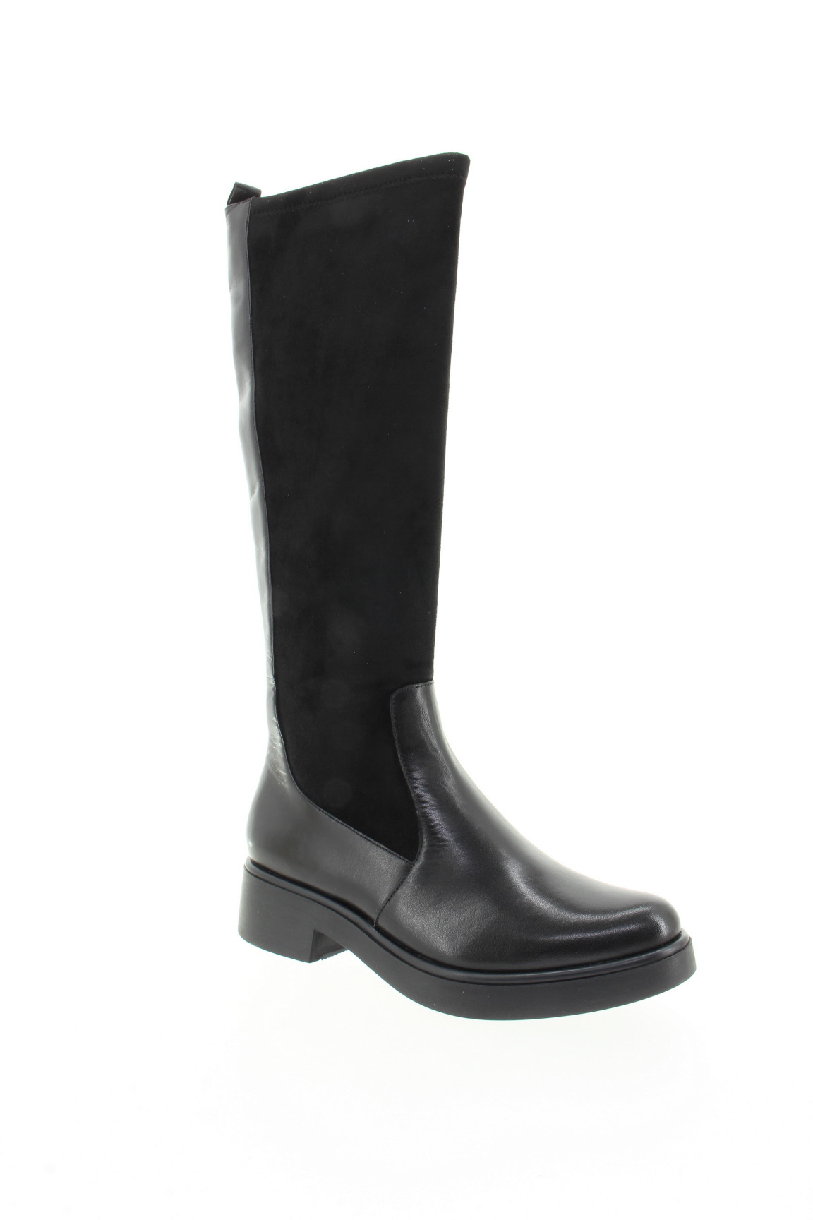 CAPRICE Dámské černé kožené kozačky