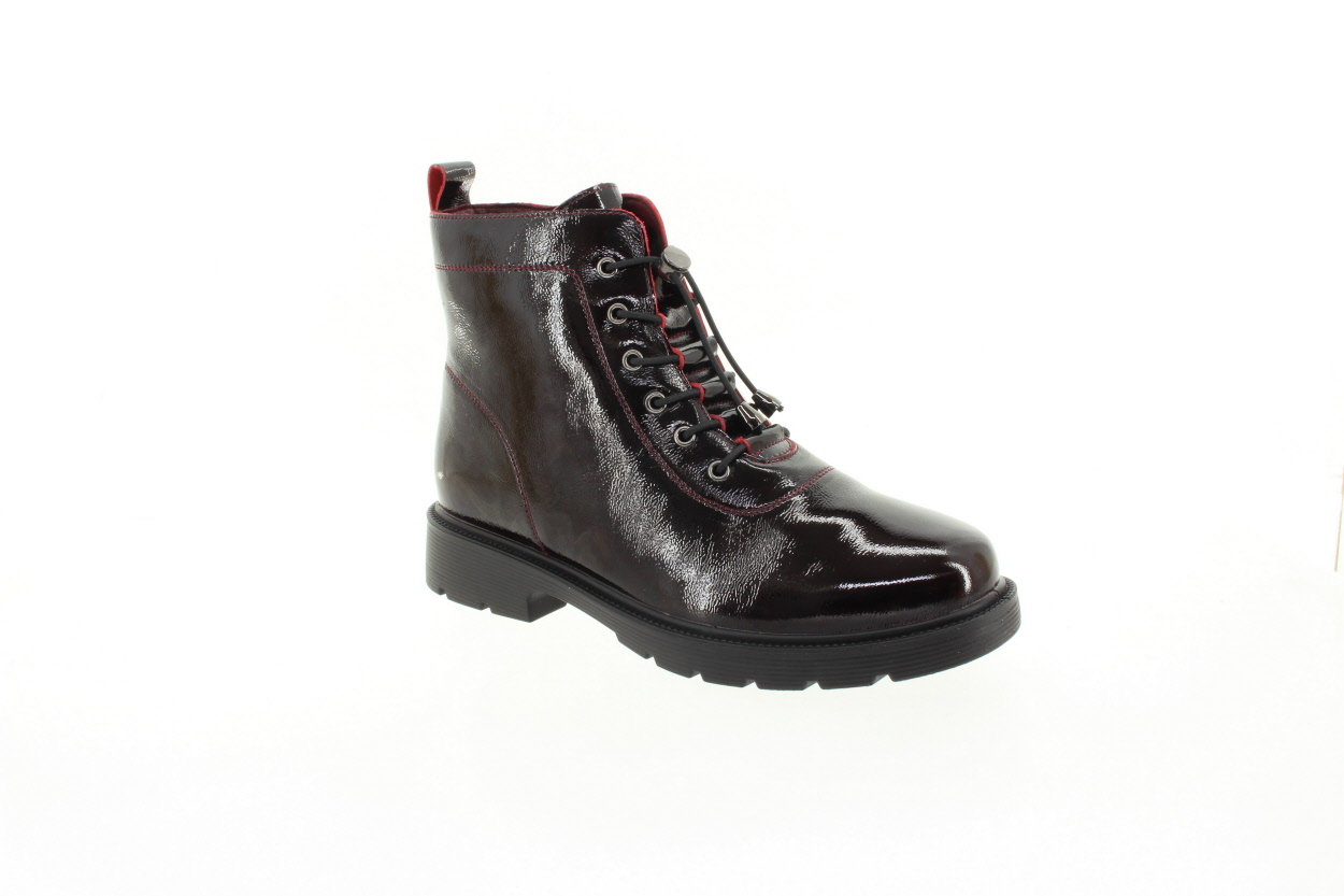 PASS COLLECTION Dámský kožený bordový kotník