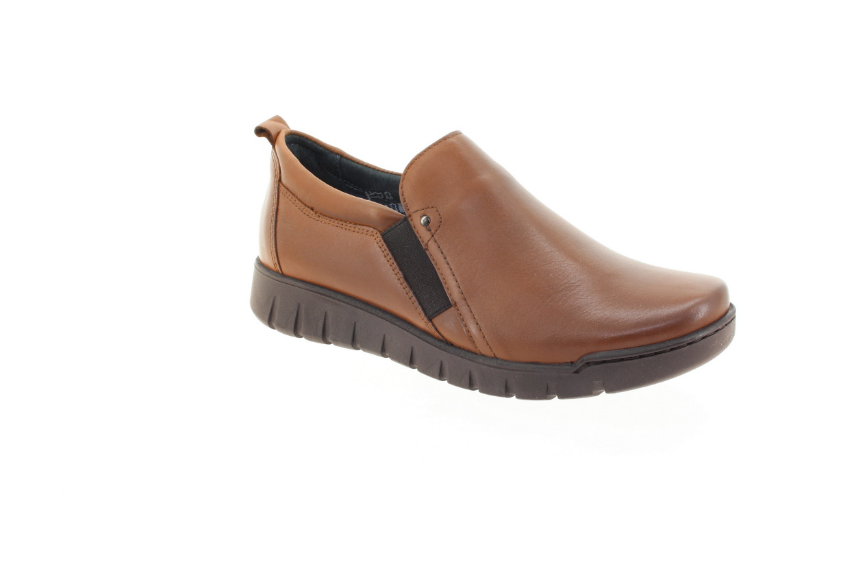 EASY'N ROSE Dámské hnědé kožené polobotky