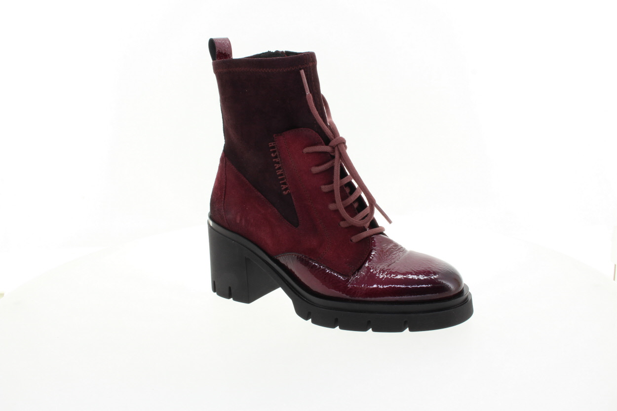 HISPANITAS Dámský vínový kožený kotník