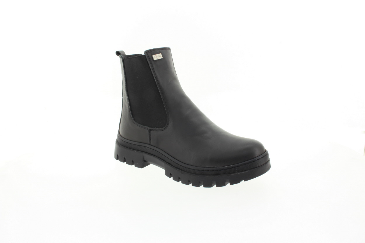 LOOKE Dámský kožený černý kotník