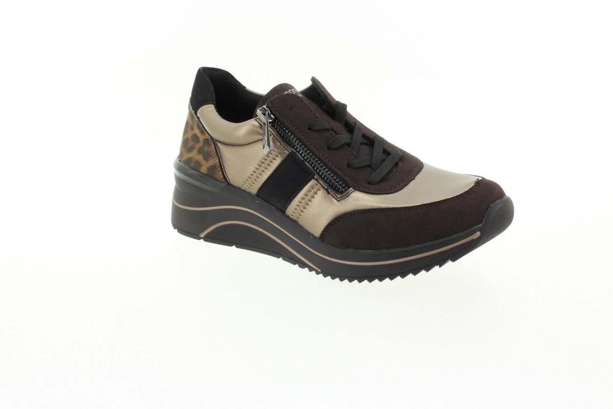 REMOTNE Dámské bronzové kožené tenisky