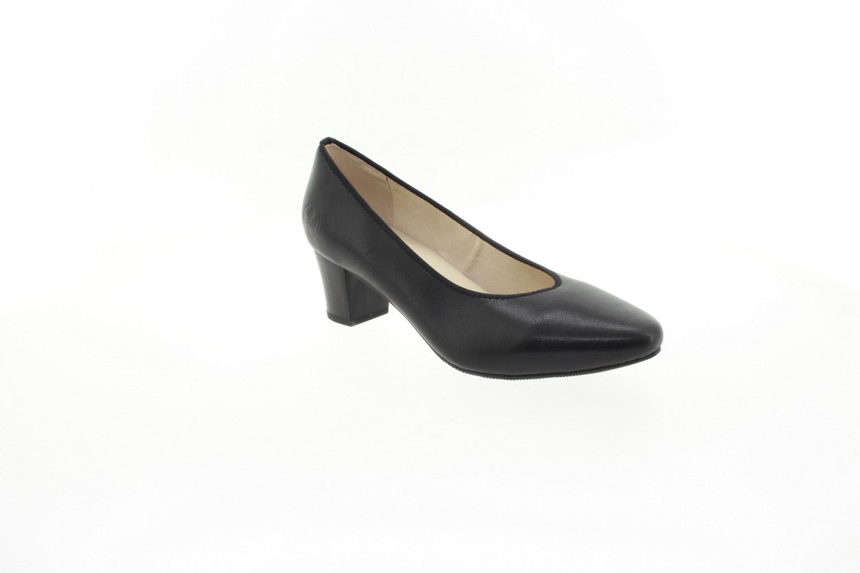 RIEKER Dámské černé kožené lodičky