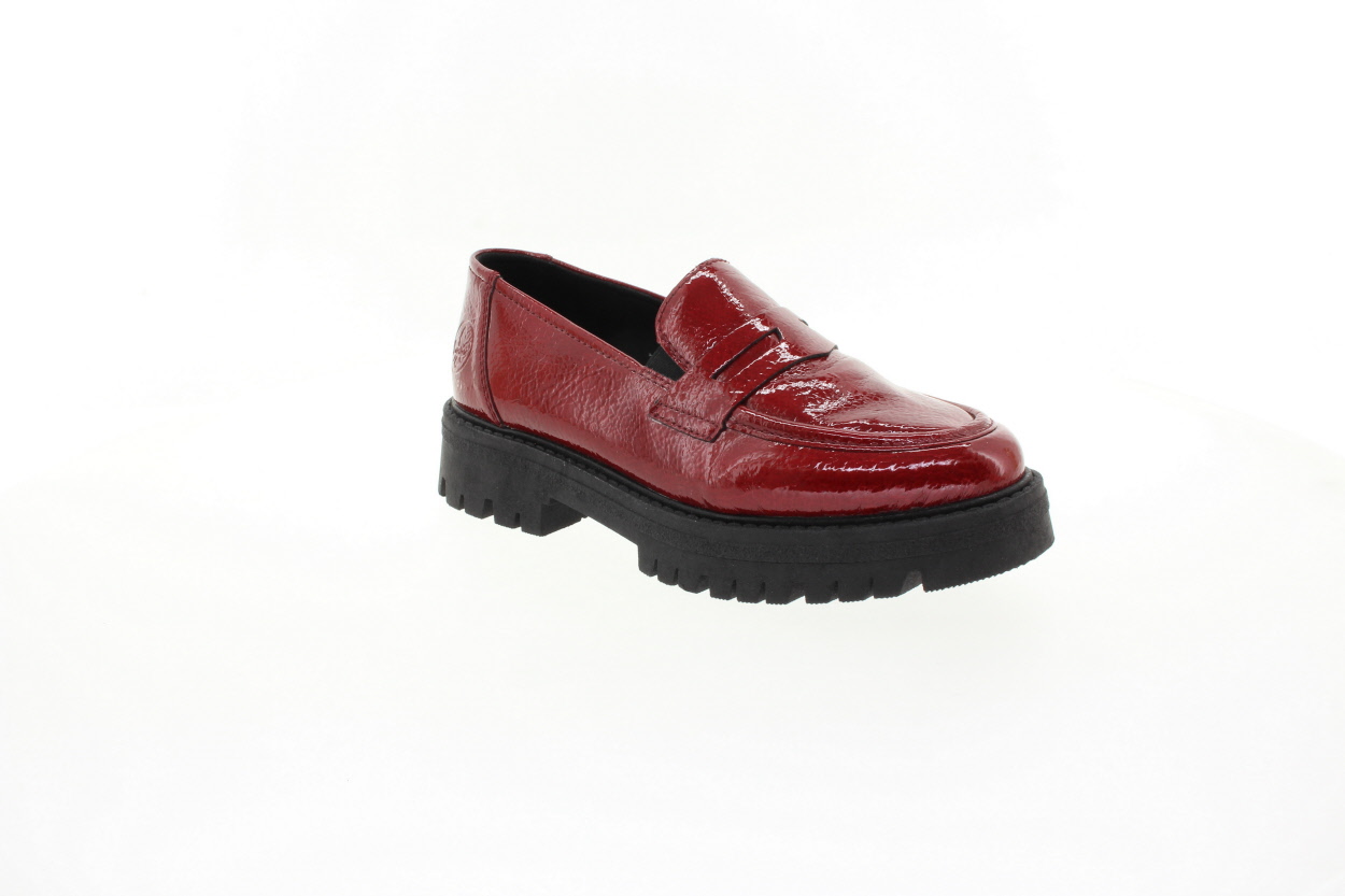 RIEKER Dámské červené mokasíny