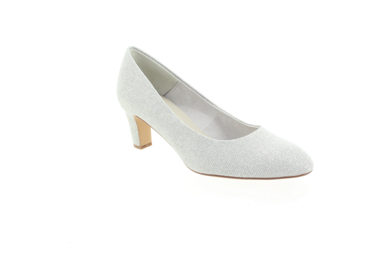 TAMARIS Dámské stříbrné textilní lodičky